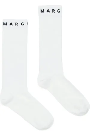 Maison Margiela Logo-intarsia ribbed socks