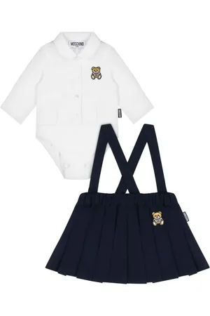 Moschino Teddy Bear dungaree dress set