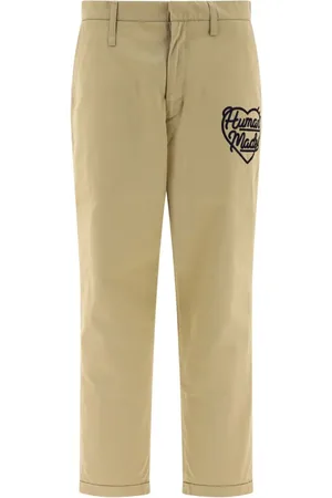 HUMAN MADE Straight-leg heart-shaped logo trousers