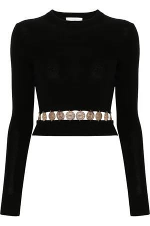 Paco rabanne Ribbed-knit studded top