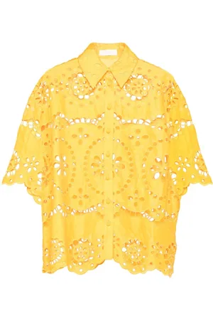 ZIMMERMANN Pop embroidered linen shirt