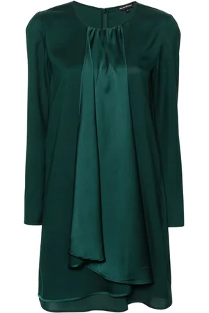 Emporio Armani Ruffle-detail satin dress