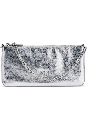 Pinko Horizontal Flat leather tote bag