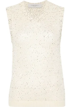 Golden Goose Melyssa sequin-embellished knitted top