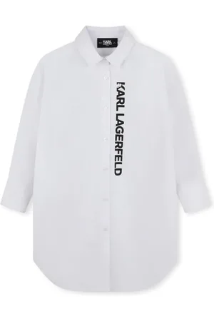 Karl Lagerfeld Logo-print cotton shirtdress