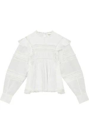 Marant Etoile Ganael ruffle-detail cotton blouse