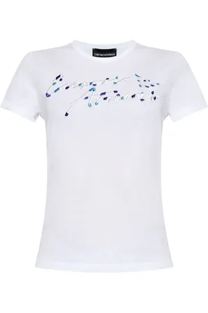 Emporio Armani Logo-embroidered cotton T-shirt