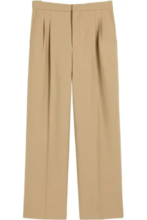 Ami Pressed-crease wool trousers