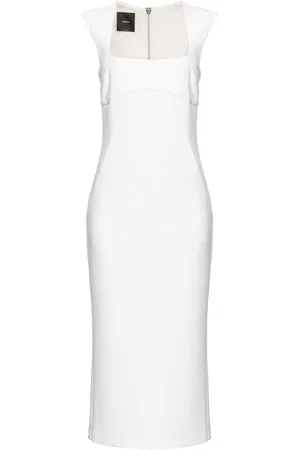 Pinko Crepe cap-sleeve midi dress