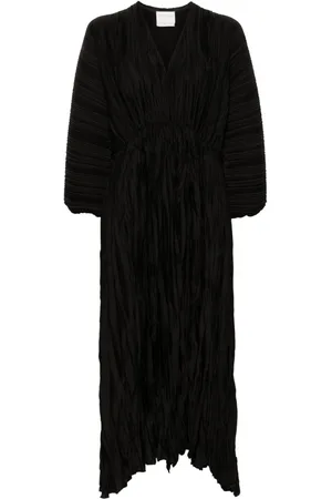 FORTE FORTE Pliss??-effect satin dress