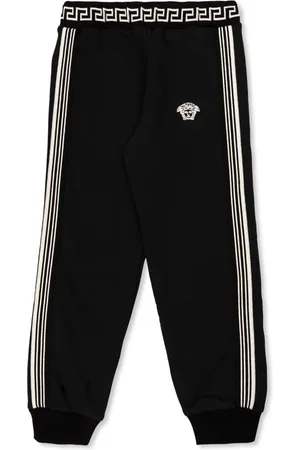 VERSACE Logo embroidered tracksuit pants