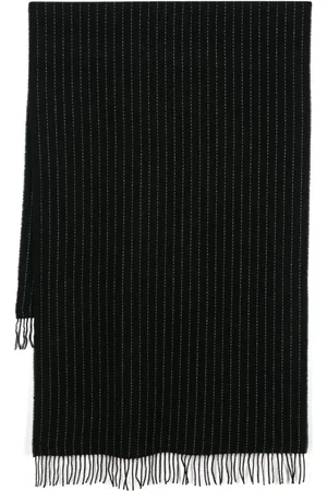 Patrizia Pepe Pinstripe fringed scarf