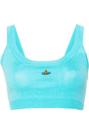 Vivienne Westwood Orb-embroidered fine-knit bra