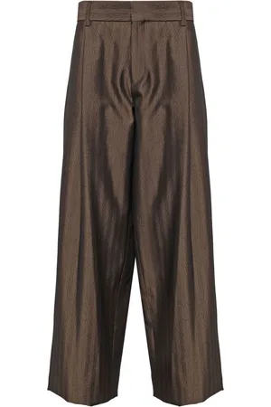 Kolor Stripe-pattern pleat-detail trousers