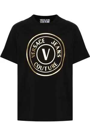 VERSACE Logo-print cotton T-shirt