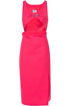 Moschino Clasp-detail cut-out midi dress