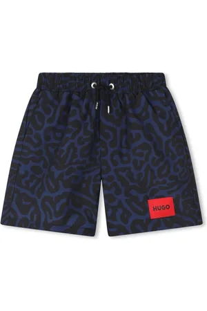 HUGO BOSS Cheetah-print swim shorts