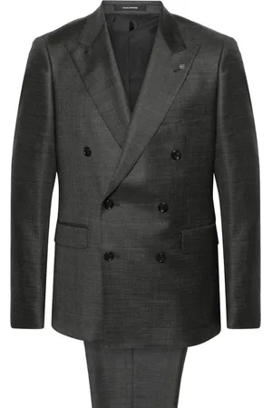 TAGLIATORE Double-breasted virgin-wool suit