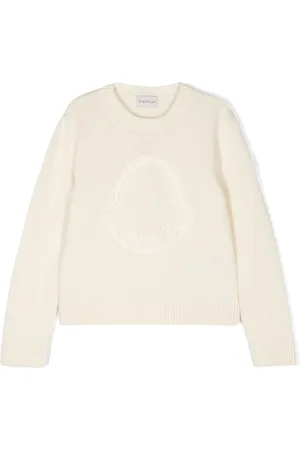 Moncler Logo-embroidered virgin wool-cashmere blend jumper