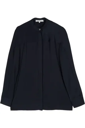 Maison Kitsuné Pleat-detail collarless shirt