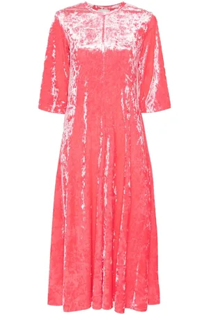 FORTE FORTE Crushed-velvet midi dress