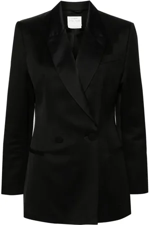 FORTE FORTE Double-breasted satin blazer
