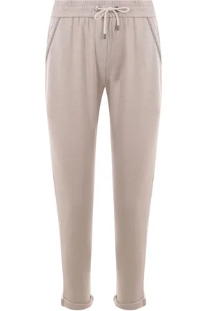 Brunello Cucinelli Monili-embellished drawstring sweatpants