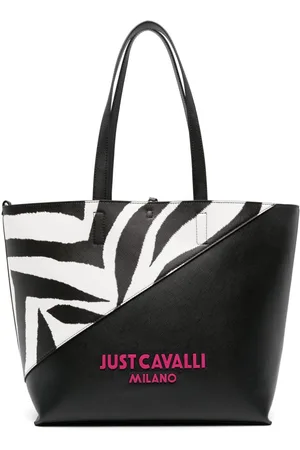 Roberto Cavalli Zebra-print panelled tote bag