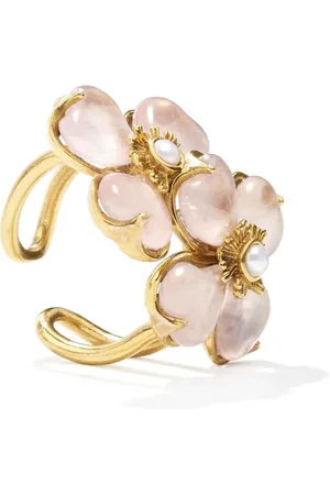 Goossens Toi & Moi Clover -plated ring