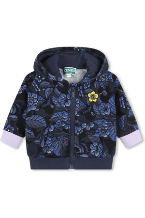 Kenzo Floral-print zip-up hoodie