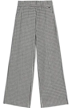MONNALISA Geometric-pattern straight-leg trousers