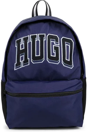 HUGO BOSS Logo-patches canvas backpack