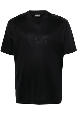 Emporio Armani Rubberised-logo cotton T-shirt