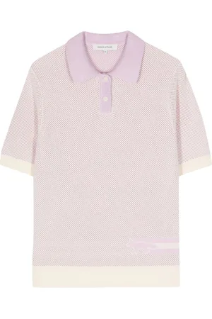 Maison Kitsuné Flash Fox knitted polo top