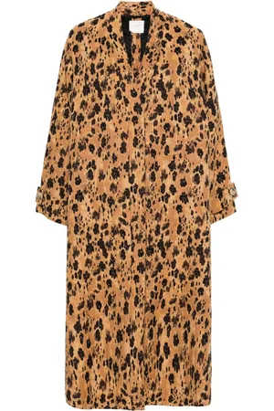 FORTE FORTE Leopard-print jacquard coat