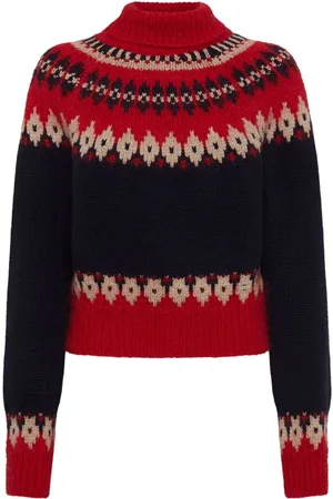 Dsquared2 Fair isle intarsia knit jumper