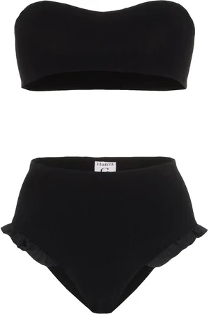 Hunza G Osiris bandeau high waisted frill bikini