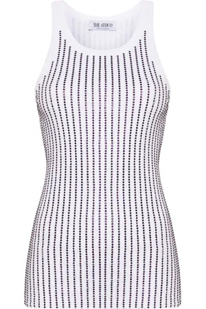 The Attico Crystal-embellished tank top