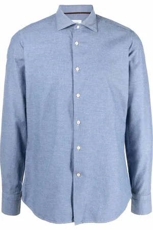 Tintoria Mattei Long-sleeved twill shirt