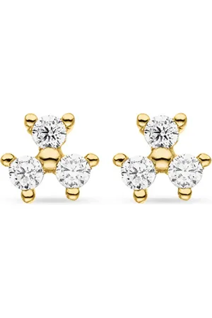 VEYNOU 14kt yellow Fleur diamond stud earrings