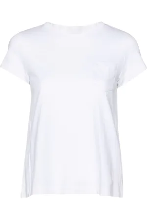 SACAI Knife-pleats crew-neck T-shirt