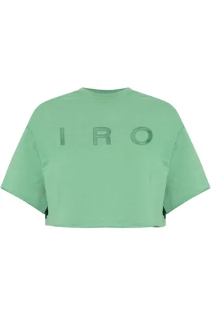 IRO Logo-print cropped t-shirt