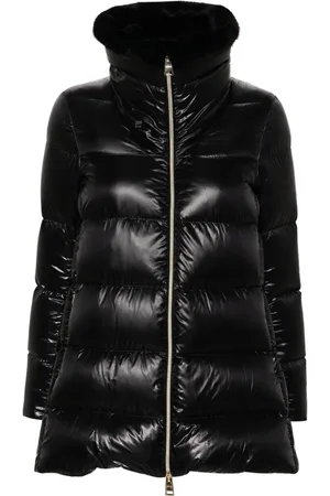 HERNO Faux-fur collar padded jacket