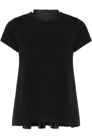SACAI Knife-pleats crew-neck T-shirt