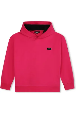 DKNY Logo-embroidered cotton hooded sweatshirt