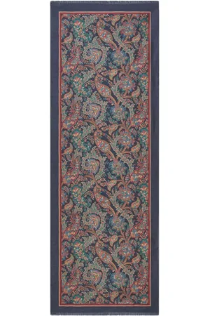 Etro Frayed floral-print scarf