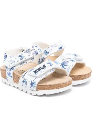 MONNALISA Graphic-print leather sandals