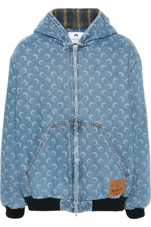 Marine Serre Crescent moon-print denim jacket