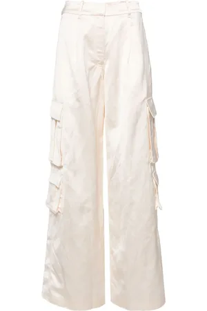 Self-Portrait High-waisted straight-leg cargo trousers