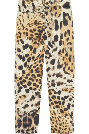 Roberto Cavalli Leopard-print cotton leggings